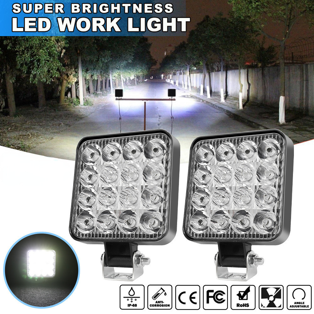 ไฟสปอตไลท์ Led 12V-24V 48W กันน้ํา สําหรับรถบรรทุก SUV