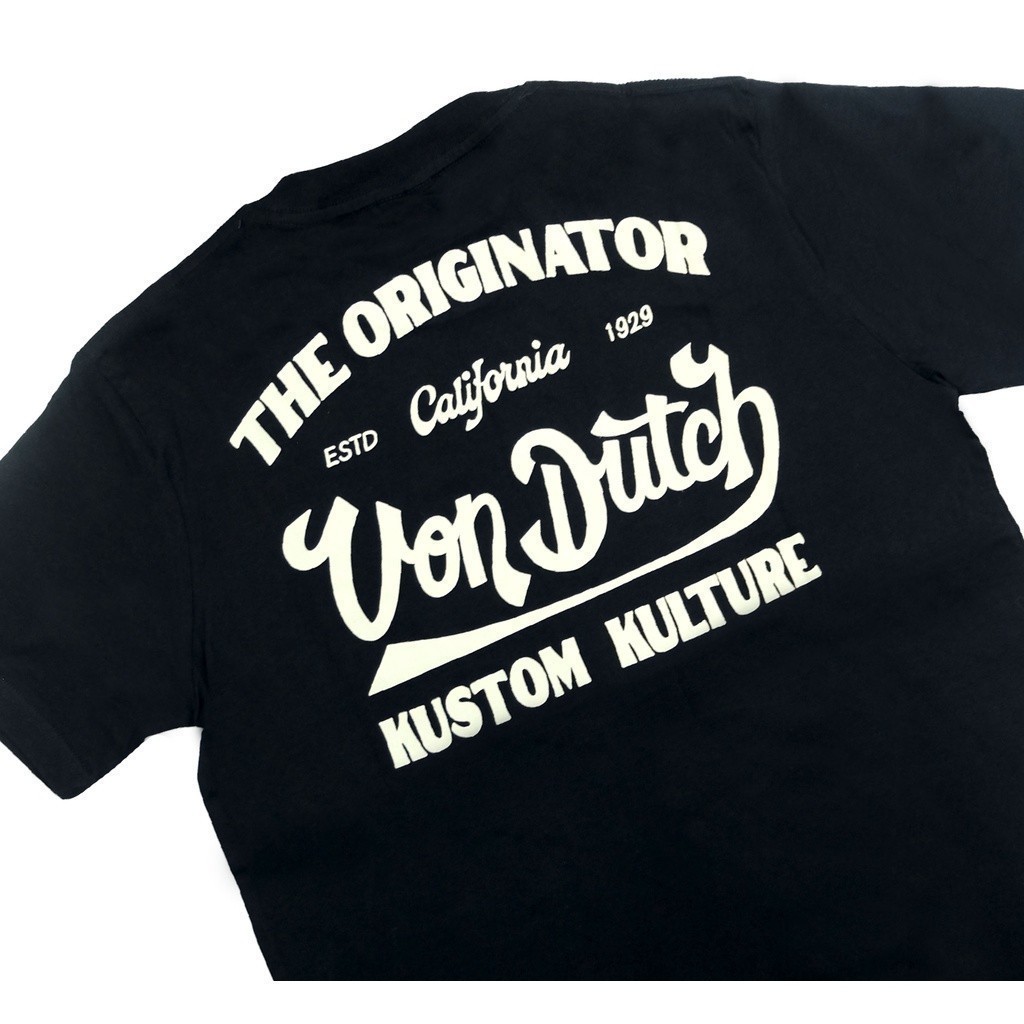 Von Dutch Tshirt Q22 เสื้อยืดแขนสั้นสีดํา