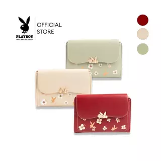 PLAYBOY รุ่น Lys Wallet กระเป๋าสตางค์ผู้หญิง รหัส ST-WAS254PB010 ดีไซน์แบบ2พับ มี 3 สี
