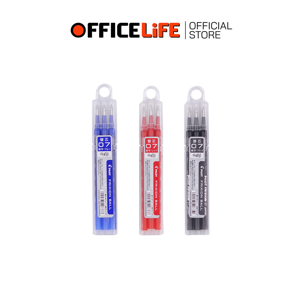 Pilot (ไพล็อท) ปากกาลบได้ ปากกา รุ่น Frixion Ball Knock ขนาดหัว 0.5 / 0.7มม (1 ด้าม) / ไส้ปากกาลบได้ ขายแยก (แพ็ค 3 ไส้) รูปที่ 3
