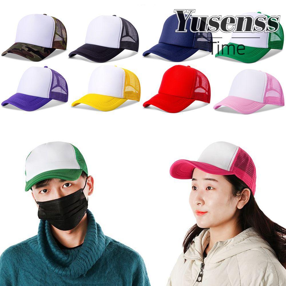 YUSEN หมวกเบสบอล Mens Womens Summer Hat Mesh Sunhat