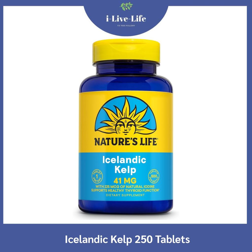 สาหร่ายทะเลไอซ์แลนด์ Icelandic Kelp 250 Tablets - Nature's Life