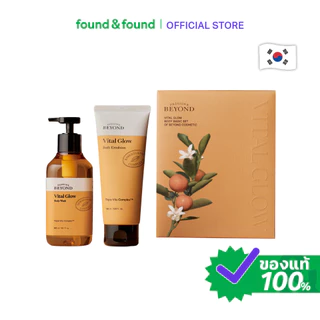 Beyond Vital Glow Body Wash 300ml and Emulsion 150ml ครีมอาบน้ำเนื้อครีม และโลชั่นบำรุงผิวกาย found & found