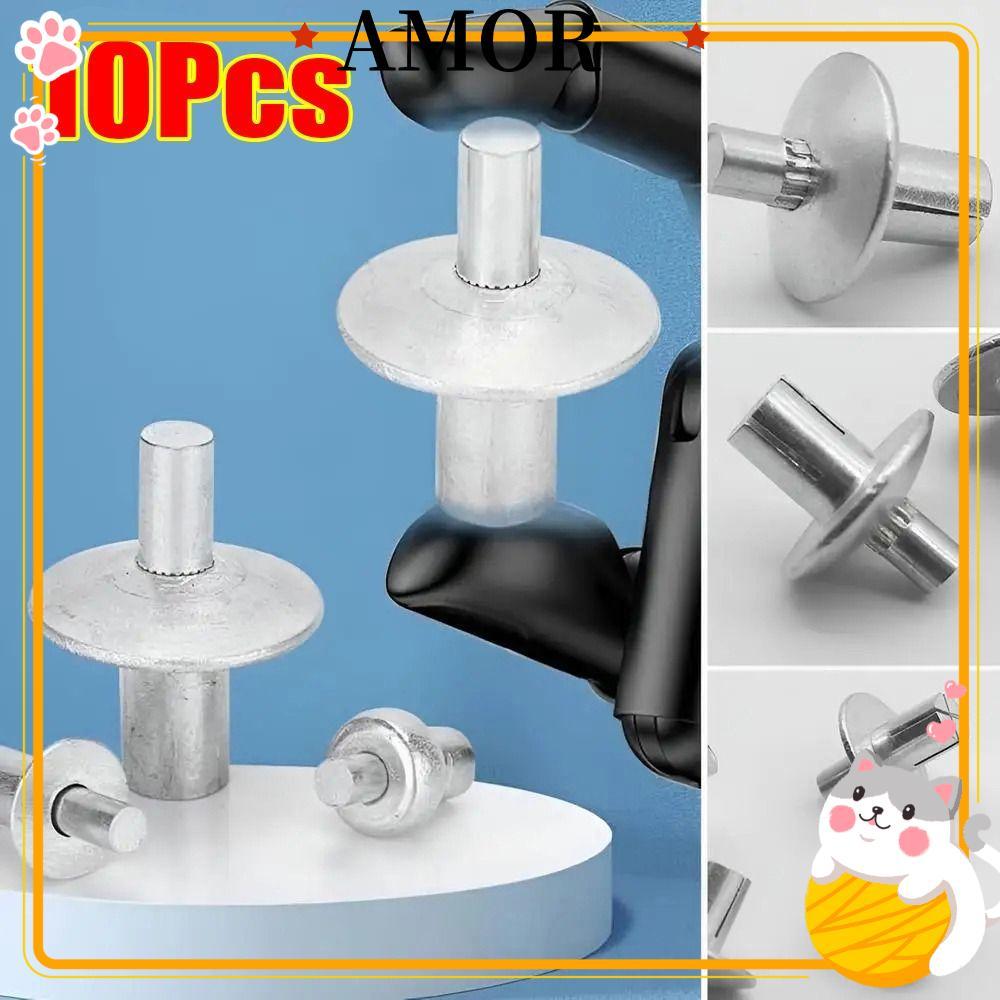 AMOR 10 ชิ้นสกรูขยายแตะ, เครื่องมือยึดหัวกระทบขยาย Rivets, Fasteners ฮาร์ดแวร์อลูมิเนียม Core ค้อนไดรฟ์ขยายเล็บ