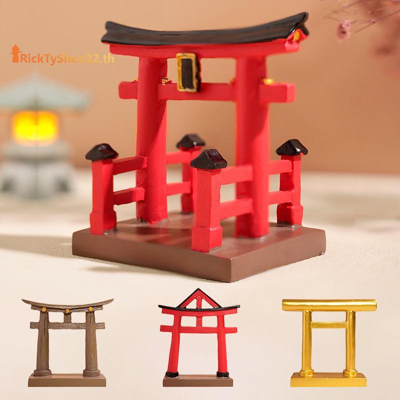 RickTyShen Miniature Torii Gate ญี่ปุ่น Shinto Temple Garden เอเชียสถาปัตยกรรมรุ่นบอนไซ Zen Garden เ