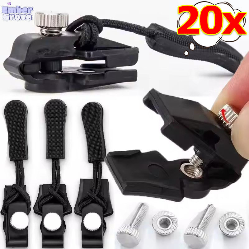 ตัวดึงซิปแบบเปลี่ยนได้อเนกประสงค์ / ชุดซ่อมซิปแบบถอดได้รวดเร็วทันใจ 5/10/20 ชิ้น