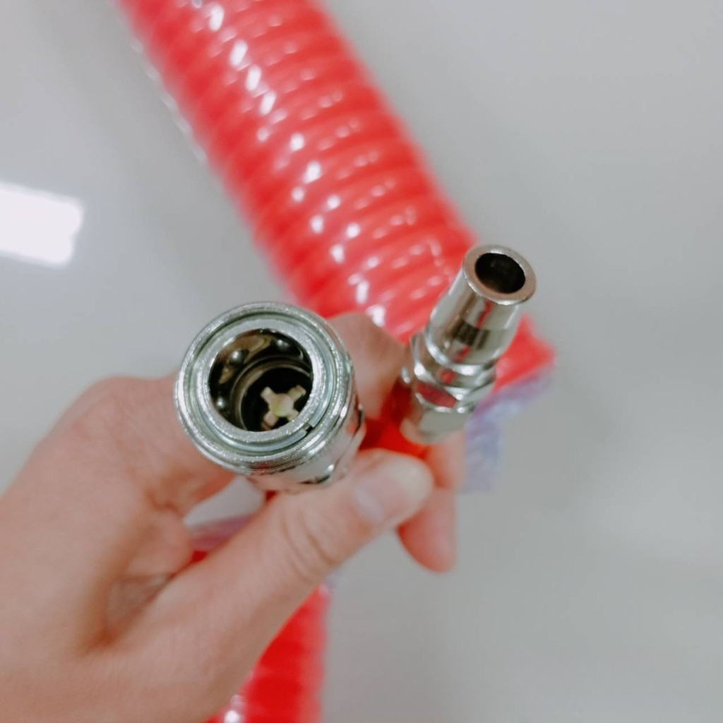 สายลม สายปั๊มลม PU 8mx5mm แบบขดสปริง ยาว 3,6,9 เมตร พร้อมหัวคอปเปอร์ - รูปที่ 4