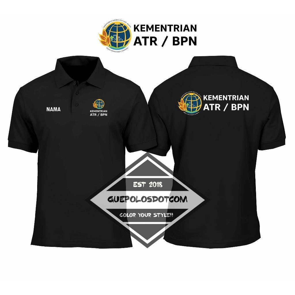 เสื้อโปโล 🔥💞 MINISTRY ATR/BPN COLLAR POLOSHIRT ฟรี Name - เสื้อคอปกกระทรวง ATR/BPN ชื่อฟรี - COOL MI