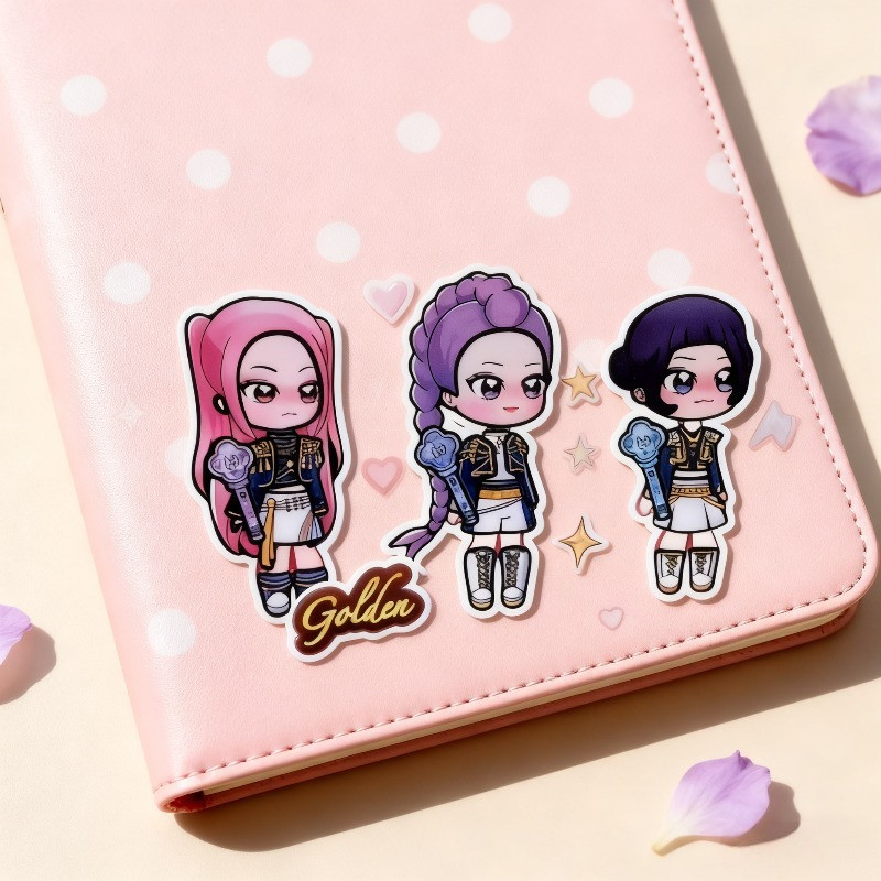 12 ชิ้น/เซ็ต KPop Demon Hunters สติกเกอร์เปลี่ยน Creative Handmade DIY ปริศนาของเล่น สำหรับของขวัญเด็ก น่ารัก - รูปที่ 7