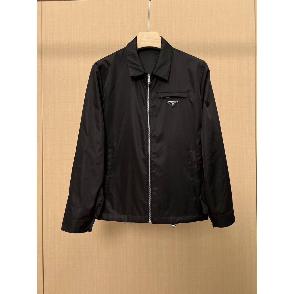 PLMC PD Men's Clothing25SS Autumn and Winter New Metal Logo Men's Business Casual Lapel Jacket Coat