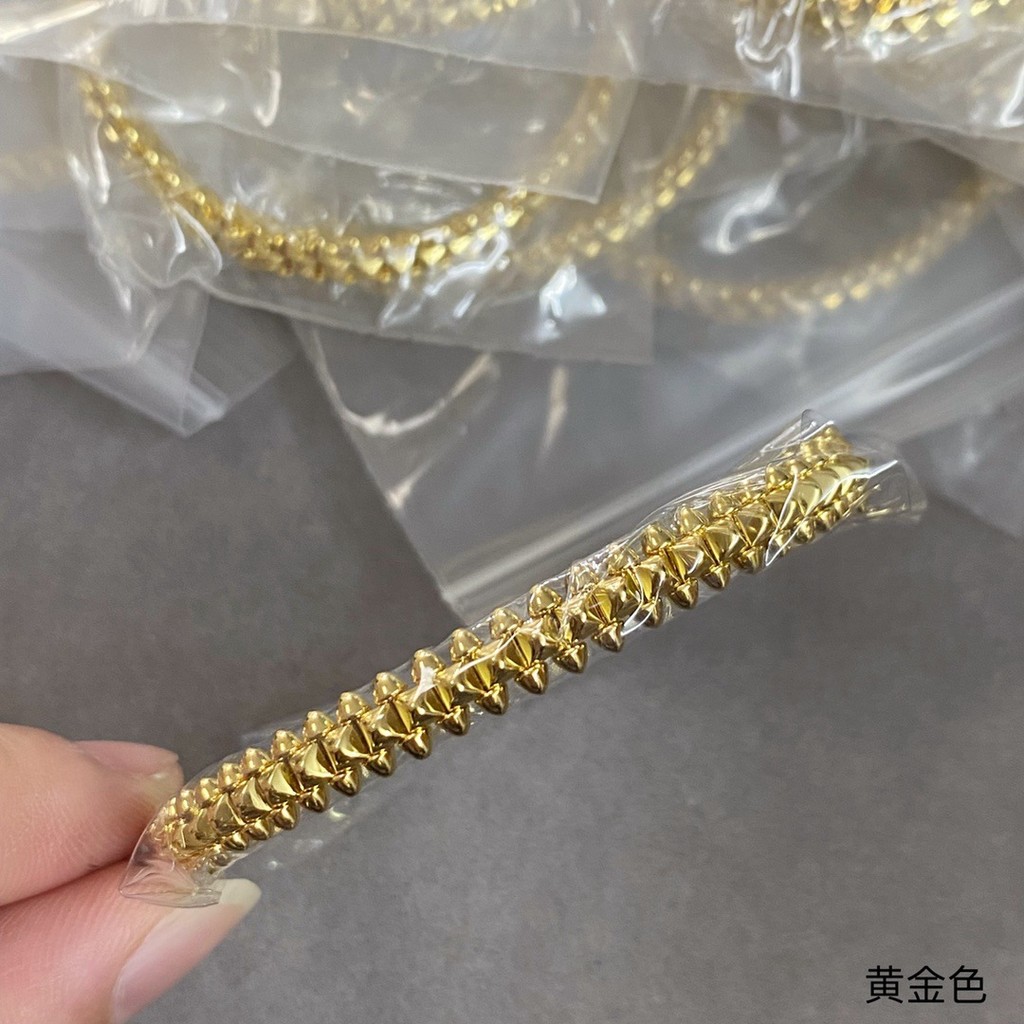 สร้อยข้อมือหนานำมาซึ่งความสง่างาม ชุบทอง 18K พร้อมลูกปัดสมาร์ท สไตล์คลาสสิก สำหรับเป็นของขวัญให้คนพิเศษหรือฉลองวันสำคัญ ราคา ถูกที่สุด ดีลบีเคเค แกลเลอรีภาพที่ 7