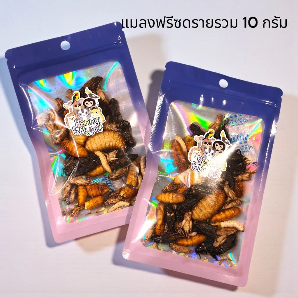 แมลงฟรีซดรายรวม สำหรับ ชูการ์ กระรอก เม่นแคระ บุชเบบี้ เมียแคท