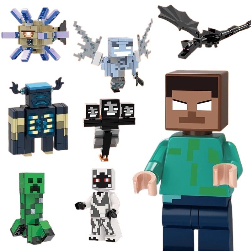 lego minecraft minecraft toy Mc Minecraft boss Building Block Minifigure เกม สินค้าตัวละครเขา Ending