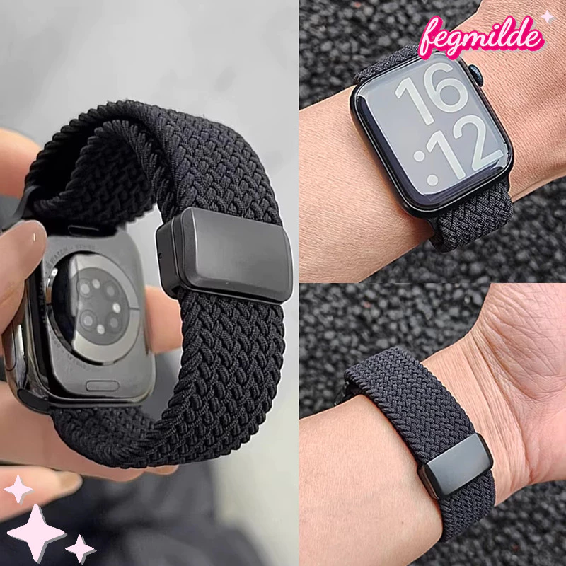 สายรัดไนลอน for Iwatch Smartwatch Apple Watch SE 3 2 Ultra 3 2 Series 11 10 9 8 7 49มม 42มม 46มม 45 41 44มม 40 38มม