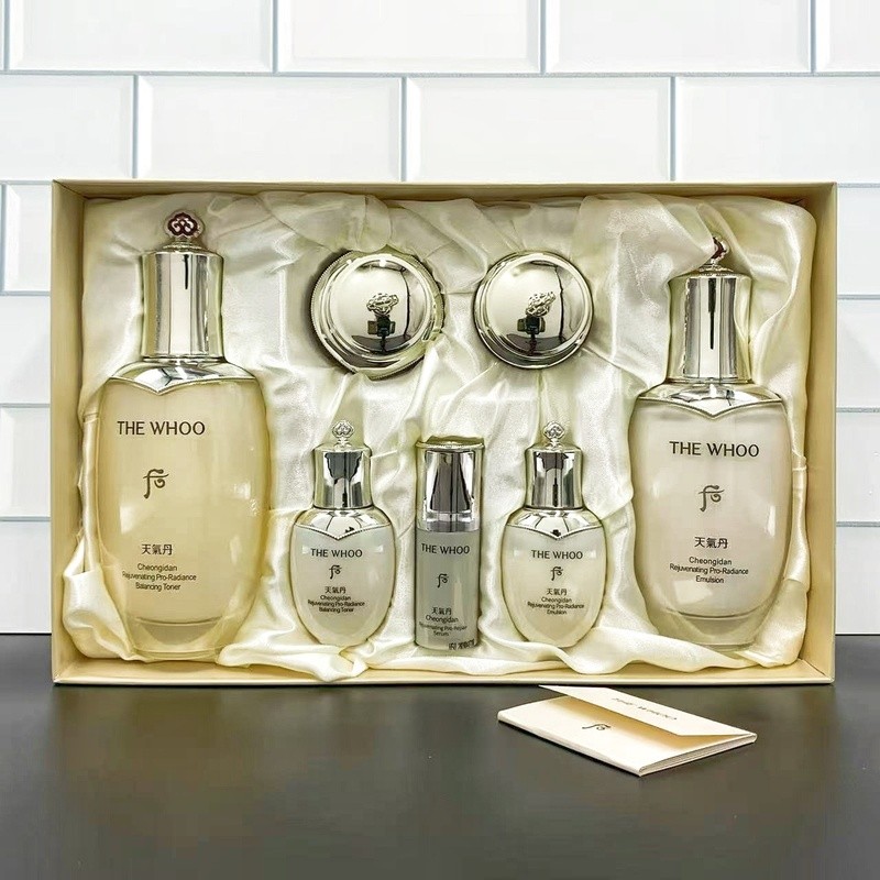 Whoo Weather Dan pro Shining Rejuvenating ชุดเจ็ดชิ้นรุ่นใหม่รุ่น Mingtong Water Official Pack 150ml