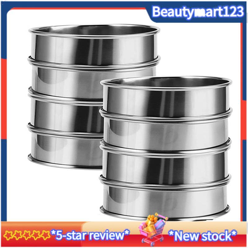 BM8 ชิ้นแหวนมัฟฟิน 4 นิ้วแหวน Crumpet แหวนทาร์ตกลม