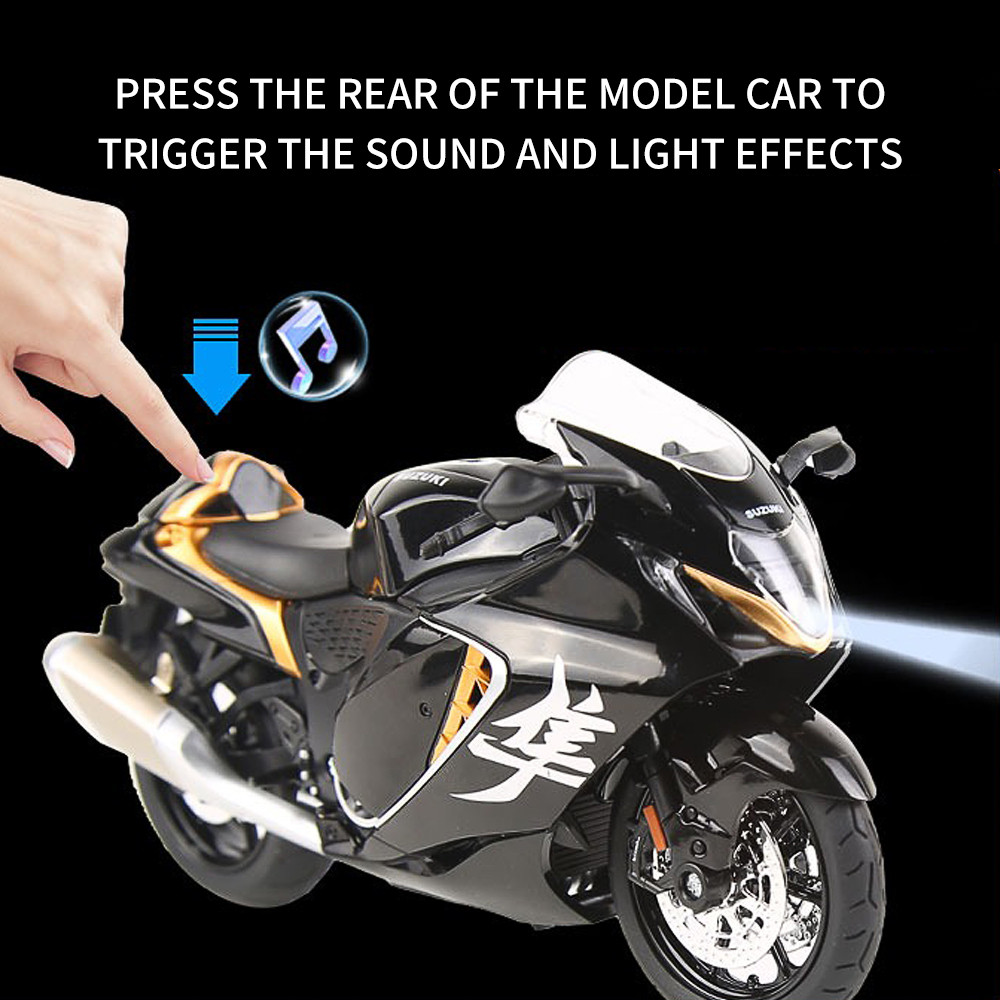 KLT 1:12 Suzuki Hayabusa GRX1300R รถจักรยานยนต์ Diecast รุ่นรถยนต์ของเล่นคอลเลกชันของขวัญสําหรับเด็กเด็กผู้หญิง - รูปที่ 2