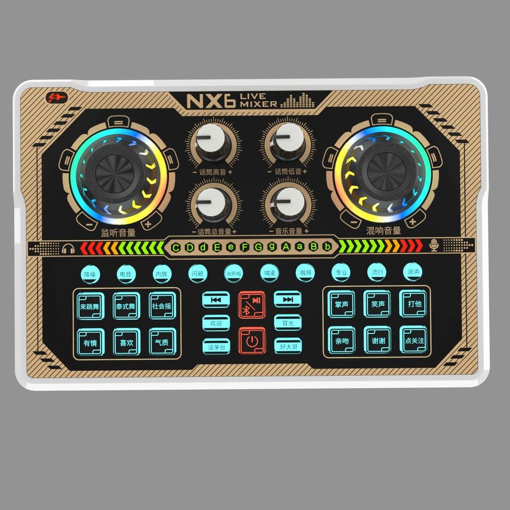 ฟัง การ์ดเสียง Man nx6 พร้อมไมโครโฟน 103 ชุดในร่มกลางแจ้งการบันทึกร้องเพลงสากล 51101