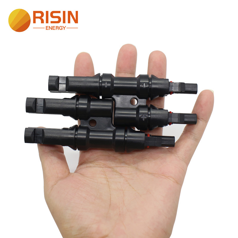 Risin 2input 1output Multic Contact MC4 T และ Y Solar สาขาเชื่อมต่อ PV Solar สาขาเชื่อมต่อ