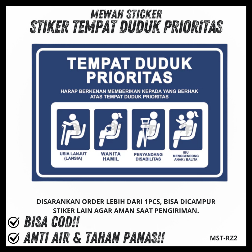 Priority Seat Stickers / Priority Seat Stickers / Priority Stickers