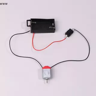 Cod ชุดมอเตอร์130สีขาวพร้อมกล่องเก็บแบตเตอรี่2xAA 16500 rpm, ชุดโมเดลมอเตอร์ไฟฟ้าขนาดเล็ก DIY