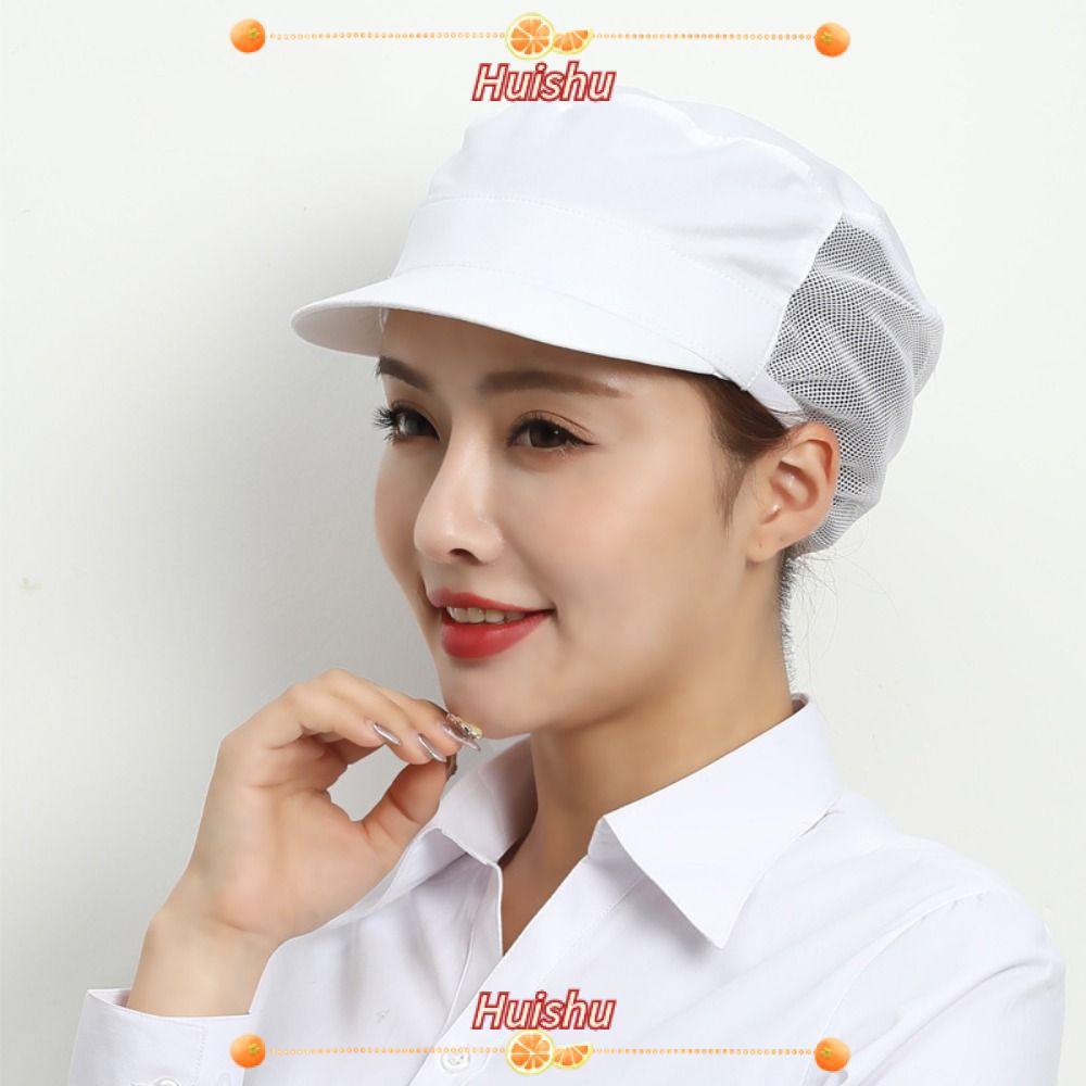 หมวกทํางาน ฮุ่ย, ผ้าบริการอาหารหมวกเชฟ, เก๋ไก๋กันควันฝุ่นตาข่ายระบายอากาศชุดทํางานตาข่ายคลุมผมหมวกโรงแรมร้านอาหาร