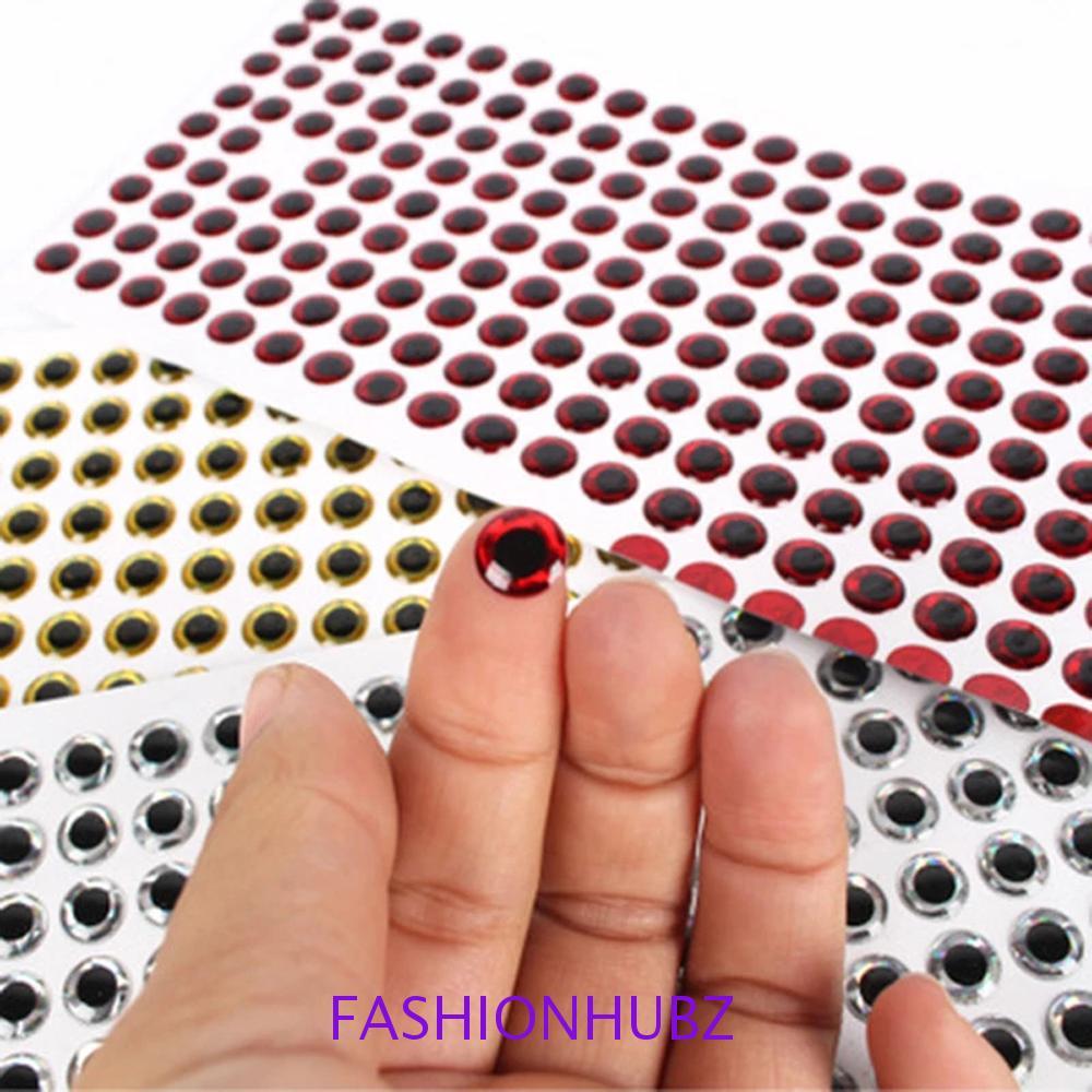 Fashionhubz สติกเกอร์ตกปลา Holographic 3D Fish Eyes 3/4/5/6 มม. จําลอง Eyeball DIY ตา