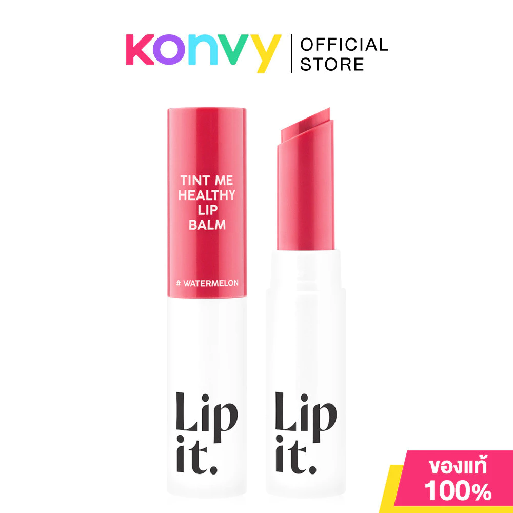 Lip It Tint Me Healthy Lip Balm 3g #02 Watermelon ทินท์บาล์ม ลิปอิท เติมสีฉ่ำ พร้อมมอบการบำรุงอย่างล้ำลึก.