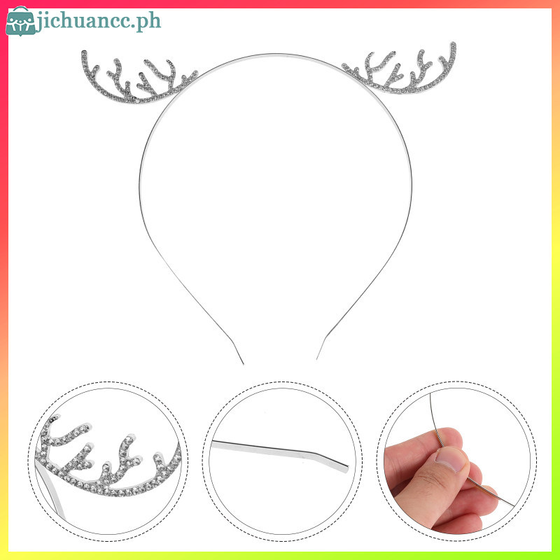 ที่คาดผม Winter Deer Ears Hair Hoop Festive Cute Horn Hornband sjcc[jichuancc