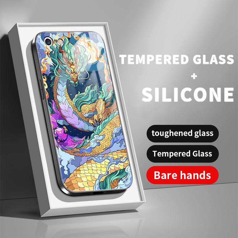 กรณีแก้วสําหรับIphone XR X XS Max 6 6S Plus 7 8 SE 2020 2022 Ip 7p 6sp Ten 10 2 Tempered Cool Naga C