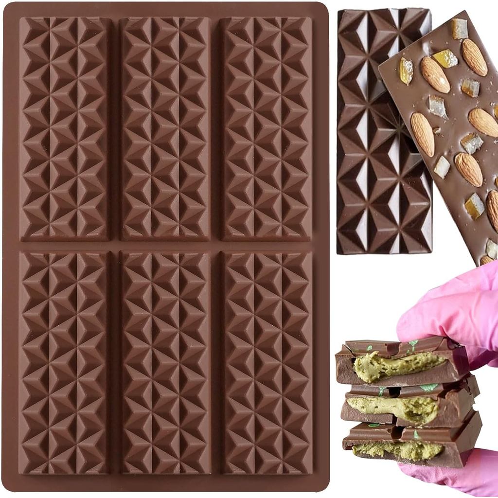 ช็อกโกแลตบาร์แม่พิมพ์ Deep Break Apart Candy แม่พิมพ์หนายัดไส้ซิลิโคนแม่พิมพ์สําหรับบรรจุ Knafeh พิส