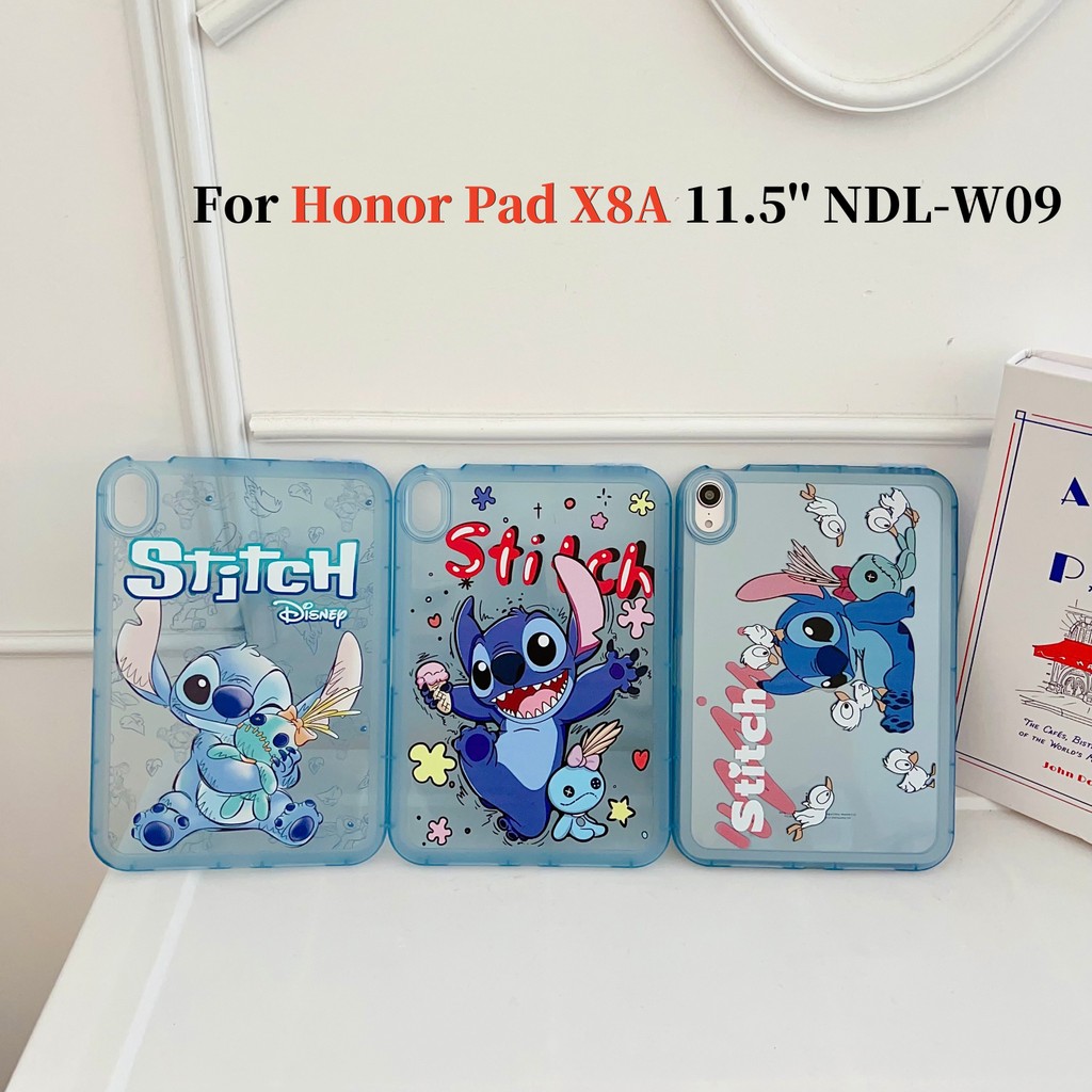 สําหรับ Honor Pad X8a 2024 11.0 นิ้ว NDL-W09 การ์ตูนน่ารักแฟชั่น Stitch คุณภาพสูง TPU กันกระแทกกรณีแ