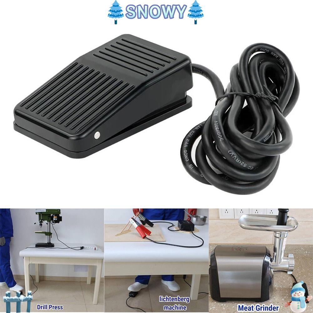 SNOWY สวิตช์เท้าเหยียบ, สวิตช์เท้ากันลื่นพลาสติก, อุปกรณ์ไฟฟ้า Black Momentary Pedal Industrial