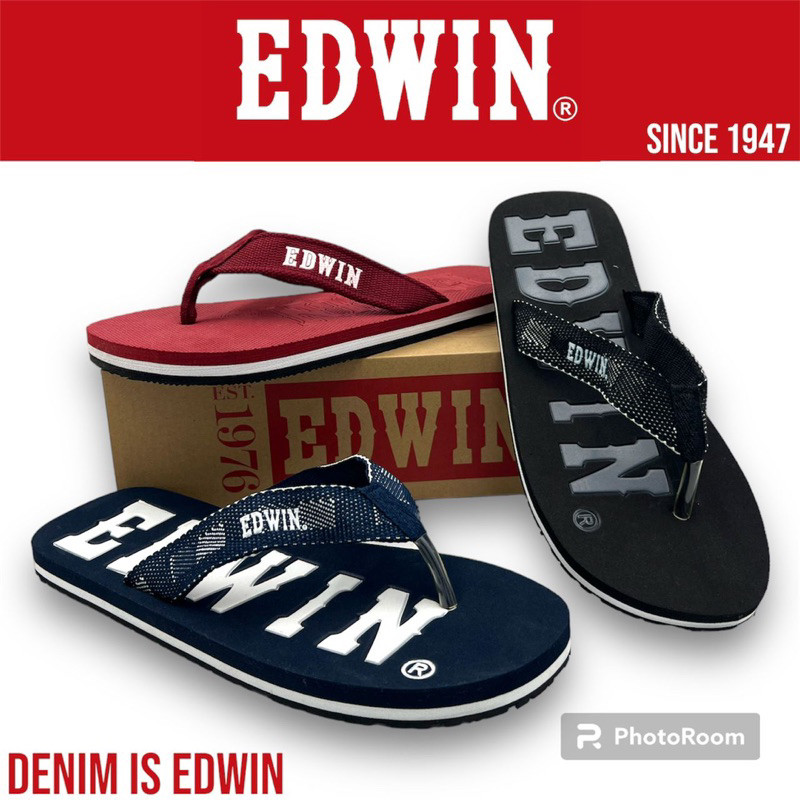 2025 Edwin Mens EVA Selipar รองเท้าแตะ Casual Authentic Slip On Slipper / รองเท้าแตะ Edwin