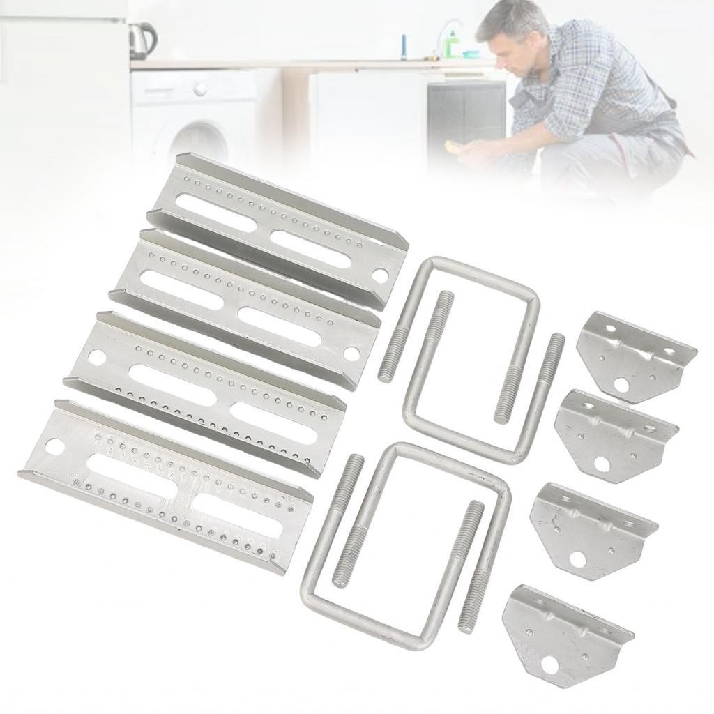 Haapeury Jiawu 4 ชิ้น 8 นิ้วชุบสังกะสี Top Bunk Bracket ชุดฮาร์ดแวร์เรือ Trailer Brackets สําหรับ 3 