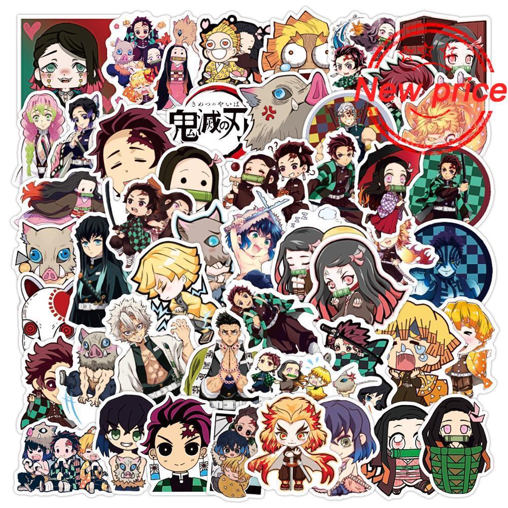Anime Demon Slayer สติกเกอร์สําหรับกีตาร์ของเล่นเด็กจักรยานรถจักรยานยนต์รถสเก็ตบอร์ดกระเป๋าเดินทาง U