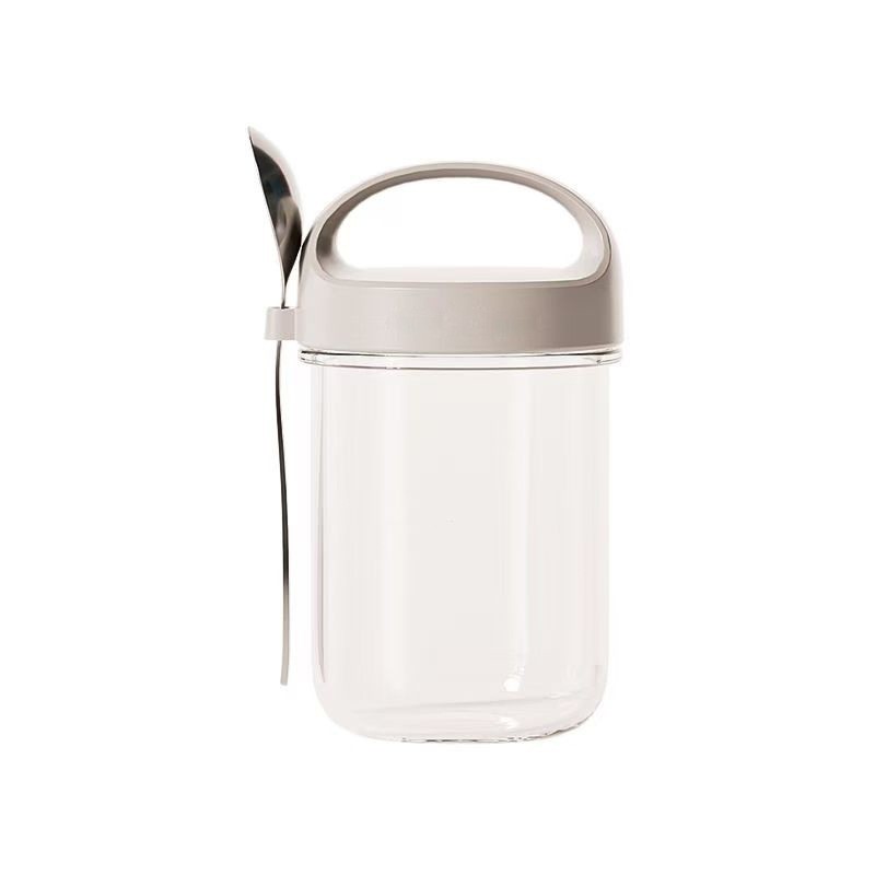 แก้วปิดผนึกแบบพกพา ถ้วยข้าวโอ๊ต แก้วอาหารเช้า แก้วน้ำแบบพกพา พร้อมฝาปิด พร้อมช้อน 430ml - รูปที่ 6