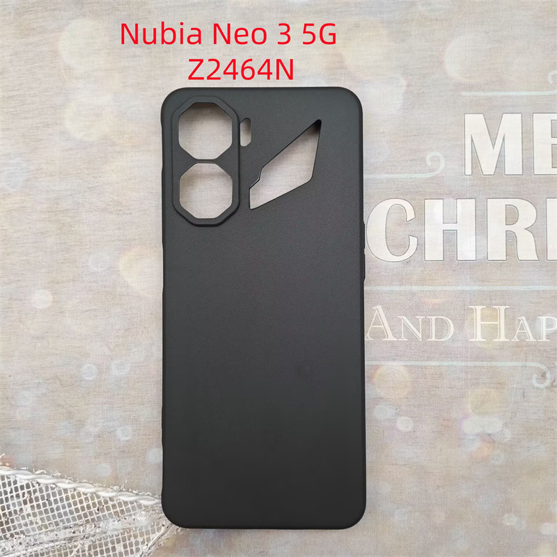 ปลอกสําหรับ Nubia Neo 3 5G Z2464N/Neo 3 GT 5G Z2465N เคสโทรศัพท์ Simple Soft TPU ซิลิโคนสีดําฝาครอบป