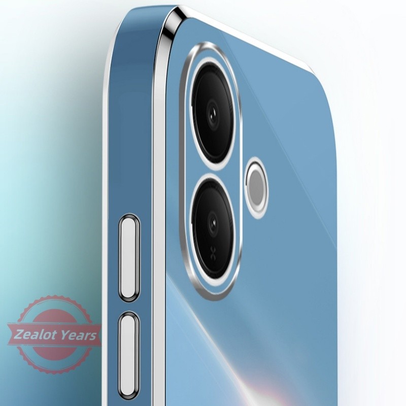 ปลอกอ่อนสําหรับ Vivo V60 Lite 5G V60Lite 4G หรูหราตรงขอบเคสโทรศัพท์ไฟฟ้าฝาครอบป้องกันเลนส์ - รูปที่ 4