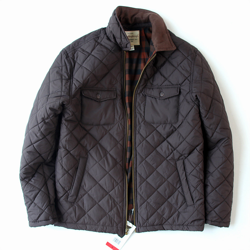 Quilted Barn Cotton Jacket North American Autumn Winter Outdoor Mens Quilted Jacket British Retro Di