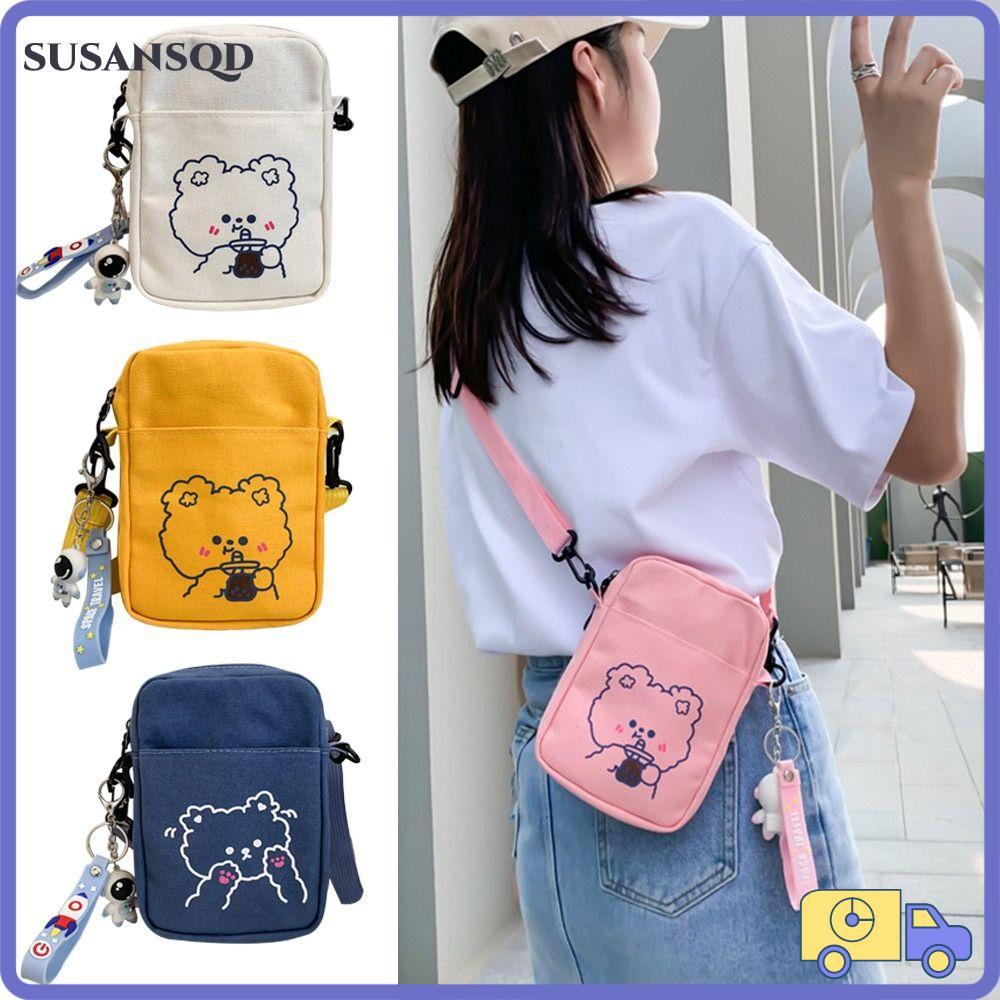 กระเป๋าสะพายไหล่และถือสำหรับผู้หญิง ทำจากผ้าใบ
