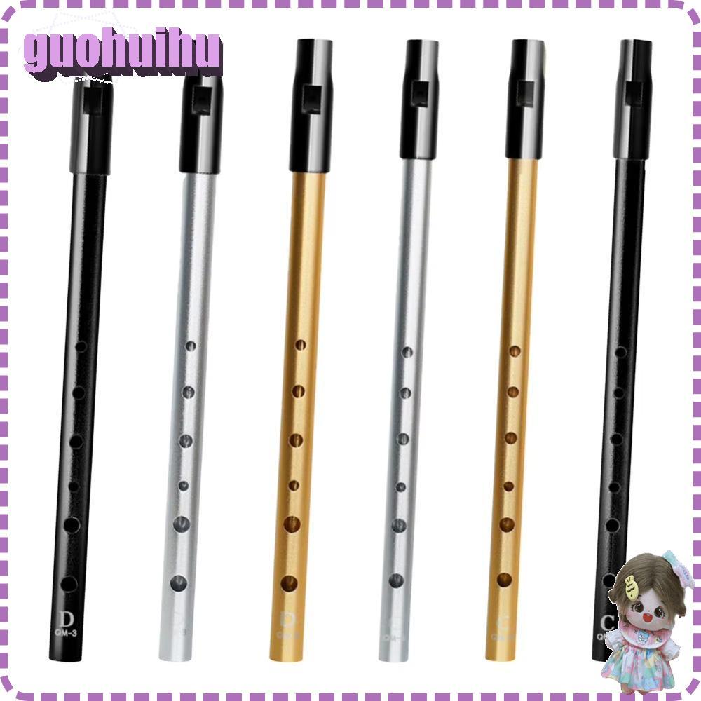 GUOHUIHU นกหวีดดีบุกอลูมิเนียม, Rich Tone Easy-to-learn Irish Whistle ขลุ่ย, แบบดั้งเดิม 6 หลุม C/D 