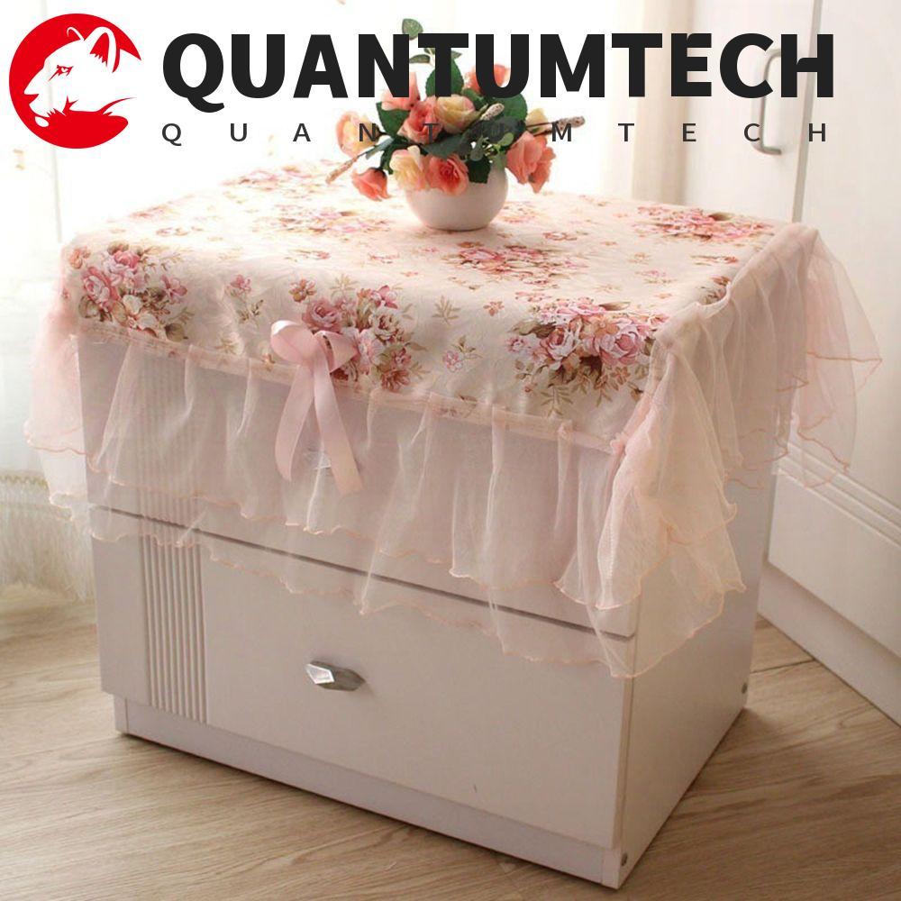 QUANTUMTECH ผ้าปูโต๊ะและตู้ข้างเตียง ขนาด 75x80 ซม. สไตล์ลูกไม้