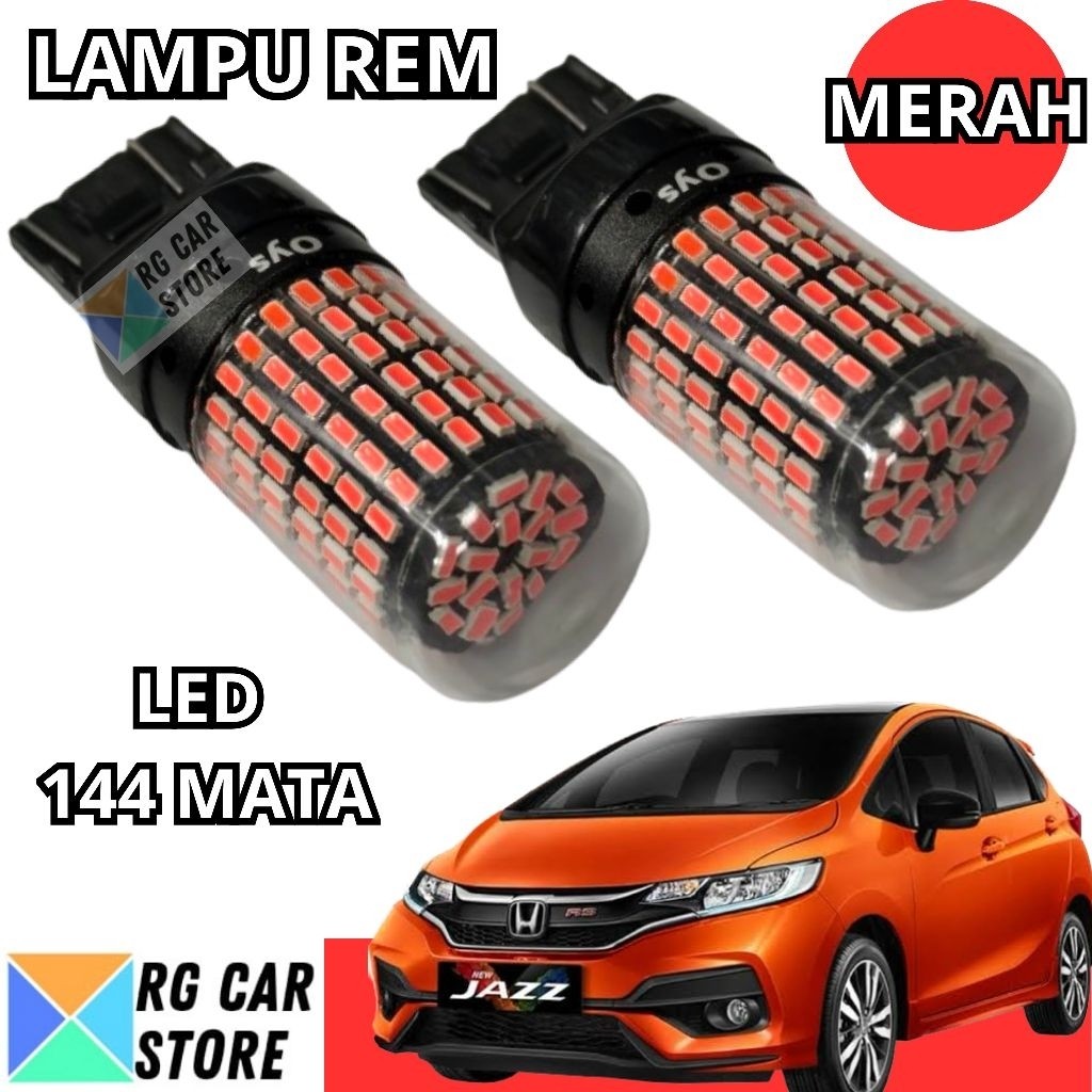 MERAH Dajjal Jazz GK5 144 Red Dot ไฟเบรค LED Original Oracle PnP Honda Jazz GK5