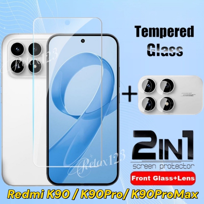 2IN1 สําหรับ Redmi K90 Pro Max 5G Full Screen Protector กระจกนิรภัยสําหรับ Xiaomi Redmi K90 K90Pro K