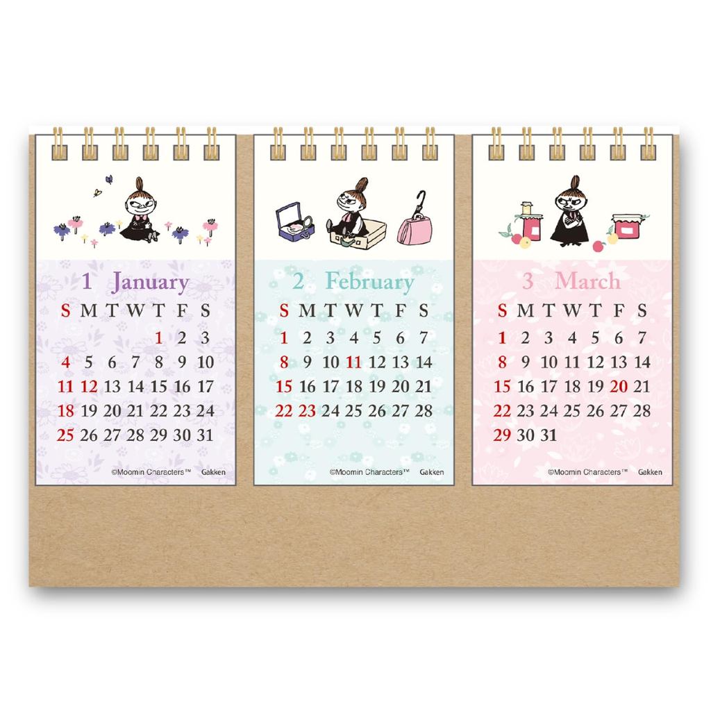2026 Moomin Desk Calendar Little My 3-Month Planner January Start [Japan Shipped]