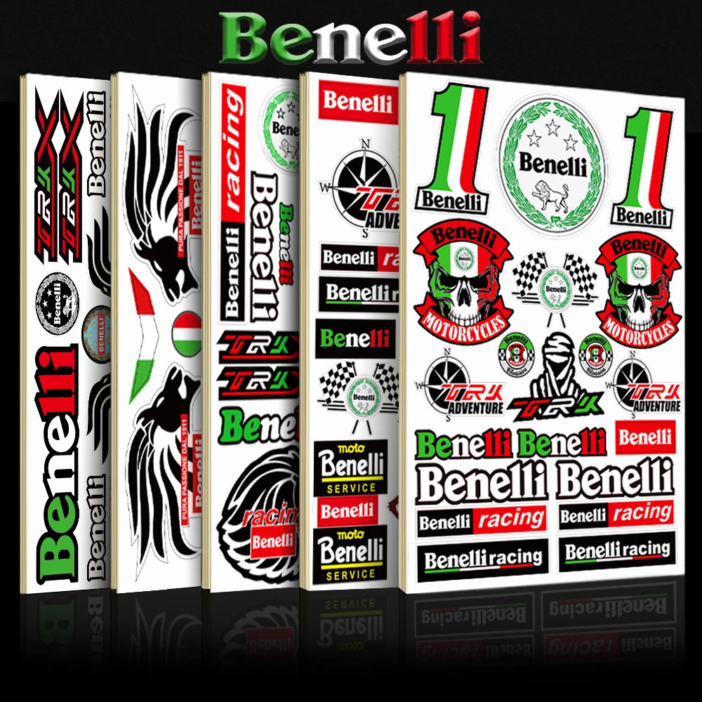 อุปกรณ์เสริมรถจักรยานยนต์ดัดแปลงการใช้ถังสติกเกอร์ Racing หมวกกันน็อคสะท้อนแสง Decal สําหรับ Benelli