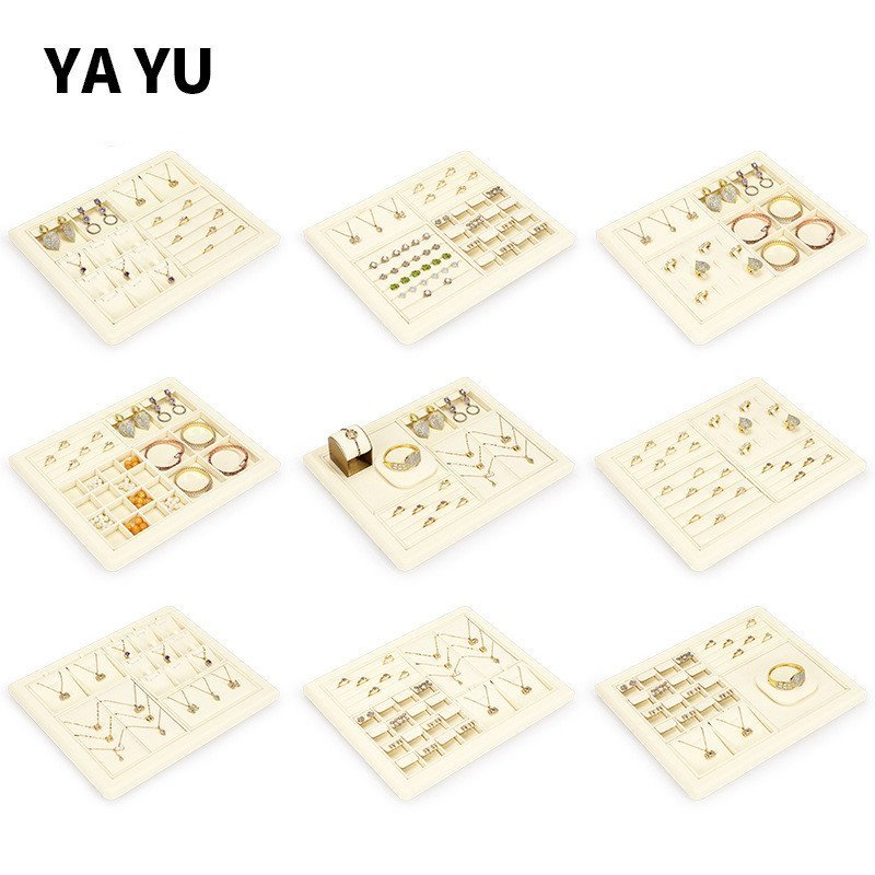 ต่างหูสร้อยคอถาดแสดงเครื่องประดับReputationไมโครไฟเบอร์แหวนเครื่องประดับElegant High-Endดูถาดเคาน์เต