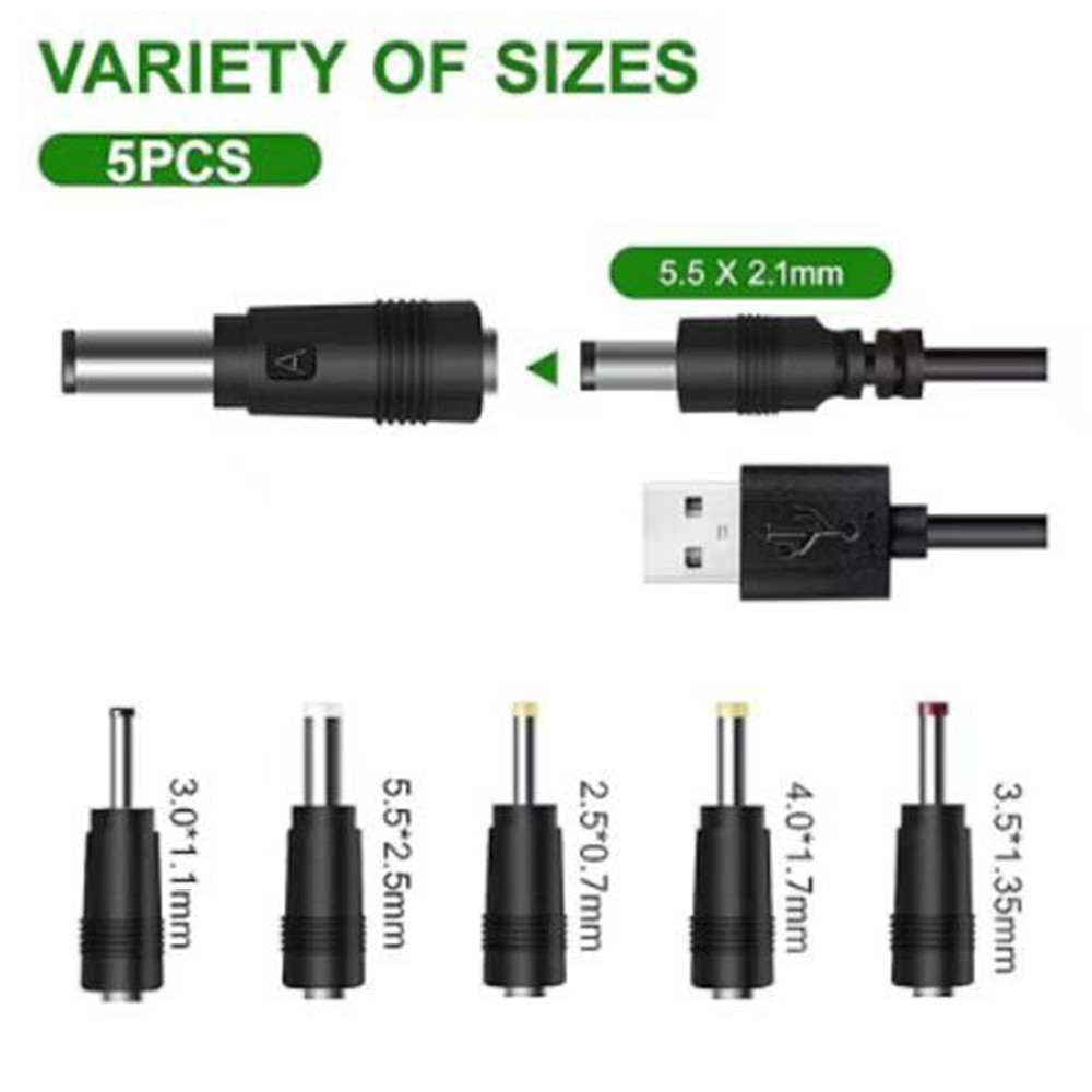 Universal USB To DC สายไฟ USB เป็น DC 5V สายชาร์จ 5 อะแดปเตอร์สําหรับเราเตอร์พัดลมขนาดเล็กกล้องลําโพ
