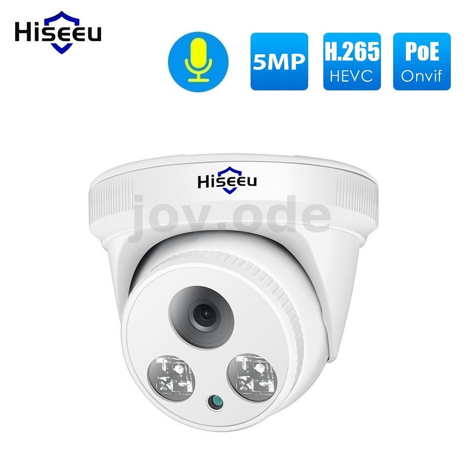 Hiseeu HC615-P-3.6 5MP 1920P POE กล้อง IP H.265 เสียงโดมกล้อง ONVIF Motion Detect สําหรับ PoE NVR Ap